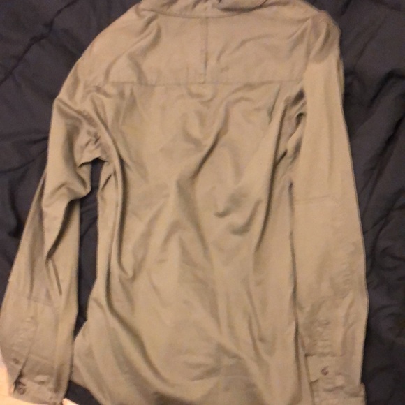 Life Khaki long sleeve olive green button up - Picture 2 of 5